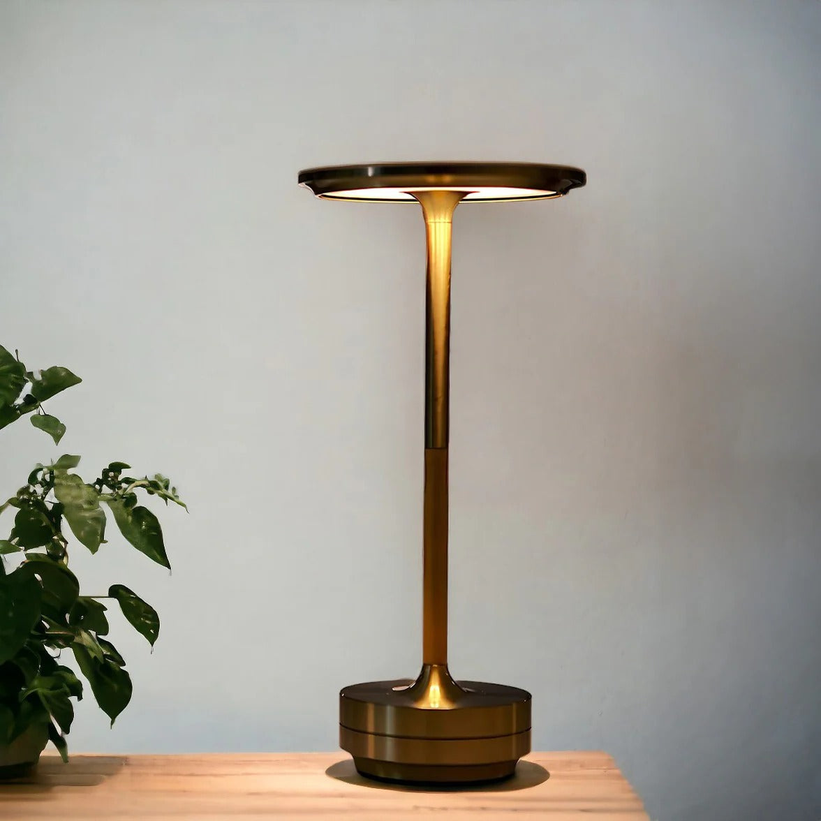 LED Charging Desk Lamp Restaurant Decoration Atmosphere Lamp Retro Portable Cordless Touch USB-C Table Lamp